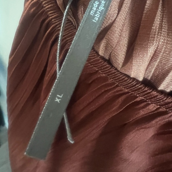 Anthropologie Brown Maxi halter Dress size XL - Picture 9 of 11